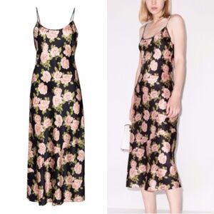 NEW Reformation Alisal Silk Dress Rosalia Medium